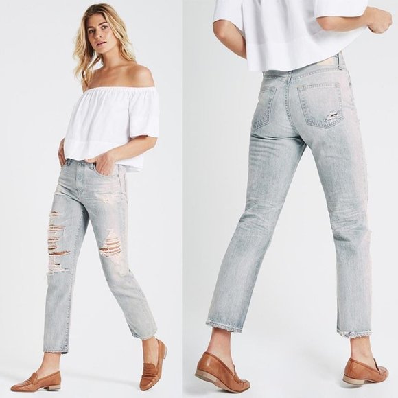 AG ADRIANO‎ GOLDSCHMIED The Phoebe Distressed High Waist Denim Sz 24 - Picture 1 of 13